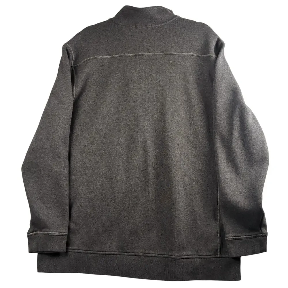 Tommy Bahama Half-Zip Charcoal Heather Antigua Cove Mens X-Large Relax Pullover - Picture 2 of 15